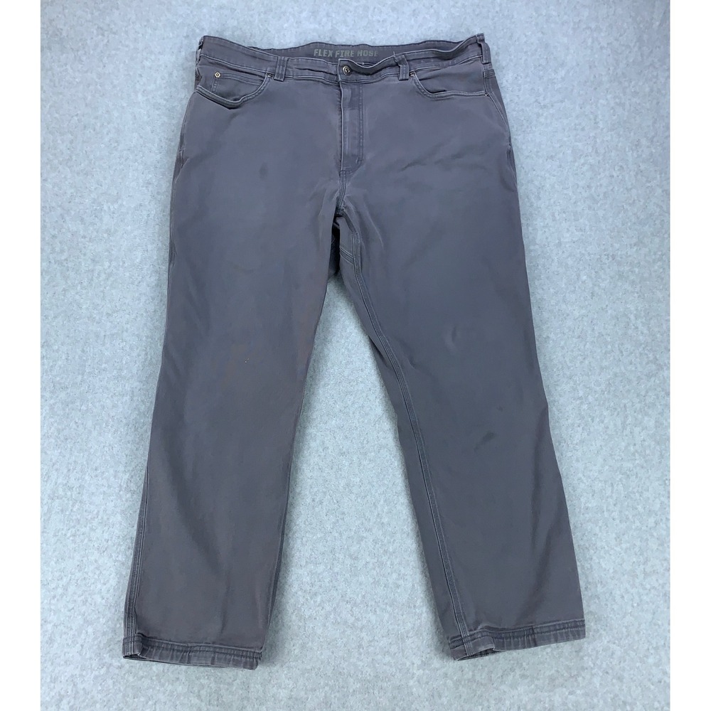 Duluth Trading Co Flex Fire Hose Pants Mens 42x30 Gray Relaxed Fit Workwear